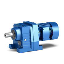 4kw 371rpm ratio 3.83 380V 50HZ manufacturer R series helical gear reducer with electric motor